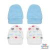 Baby Mittens Pair Pk Of 2 Blue Color Little Darling