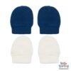 Baby Mittens Pair Pk Of 2 Navy Blue Color Little Darling